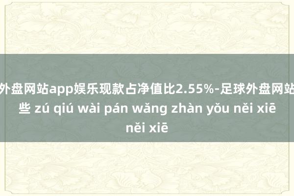 足球外盘网站app娱乐现款占净值比2.55%-足球外盘网站有哪些 zú qiú wài pán wǎng zhàn yǒu něi xiē