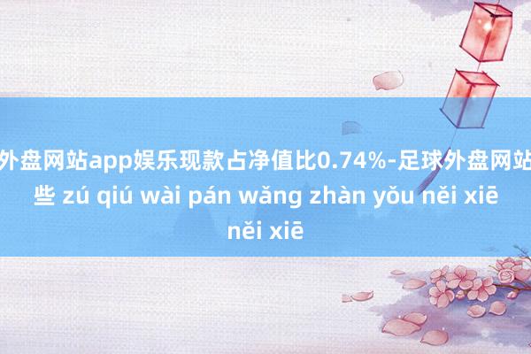 足球外盘网站app娱乐现款占净值比0.74%-足球外盘网站有哪些 zú qiú wài pán wǎng zhàn yǒu něi xiē