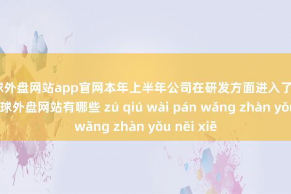 足球外盘网站app官网本年上半年公司在研发方面进入了8.05亿元-足球外盘网站有哪些 zú qiú wài pán wǎng zhàn yǒu něi xiē