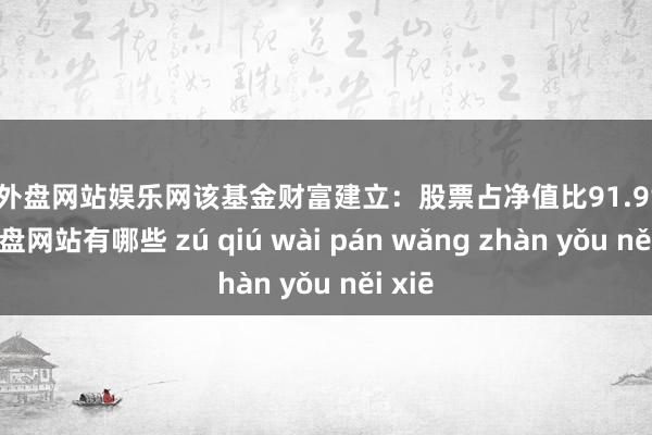 足球外盘网站娱乐网该基金财富建立：股票占净值比91.9%-足球外盘网站有哪些 zú qiú wài pán wǎng zhàn yǒu něi xiē